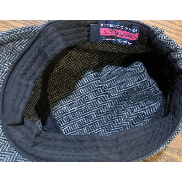 Women Polo Hat Men Authentic Goods U.S. Assn. Gray Tweed Breton Superior Quality - Picture 8 of 9